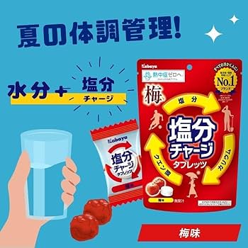 【 送料無料 あす楽 】カバヤ 塩分チャージ タブレッツ 梅 81g×48個 ( 1ケース ）ケース販売 塩分補給 塩タブレット 塩分 タブレット 熱中症対策 栄養補給 暑さ 対策 Amazon.co.jp: 塩分チャージタブレッツ 梅 81g×48袋 (1ケース